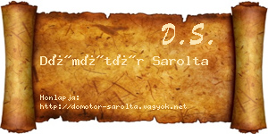 Dömötör Sarolta névjegykártya